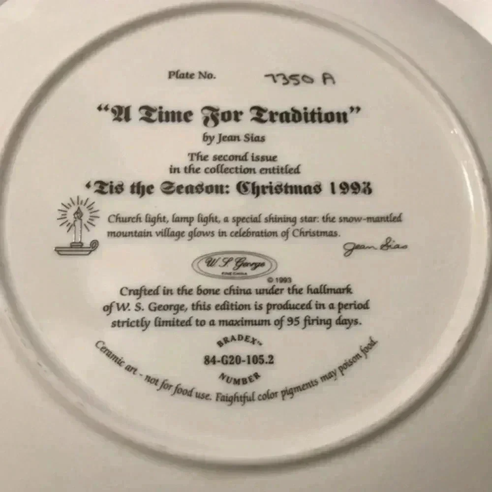 A‎ time for tradition collector plate